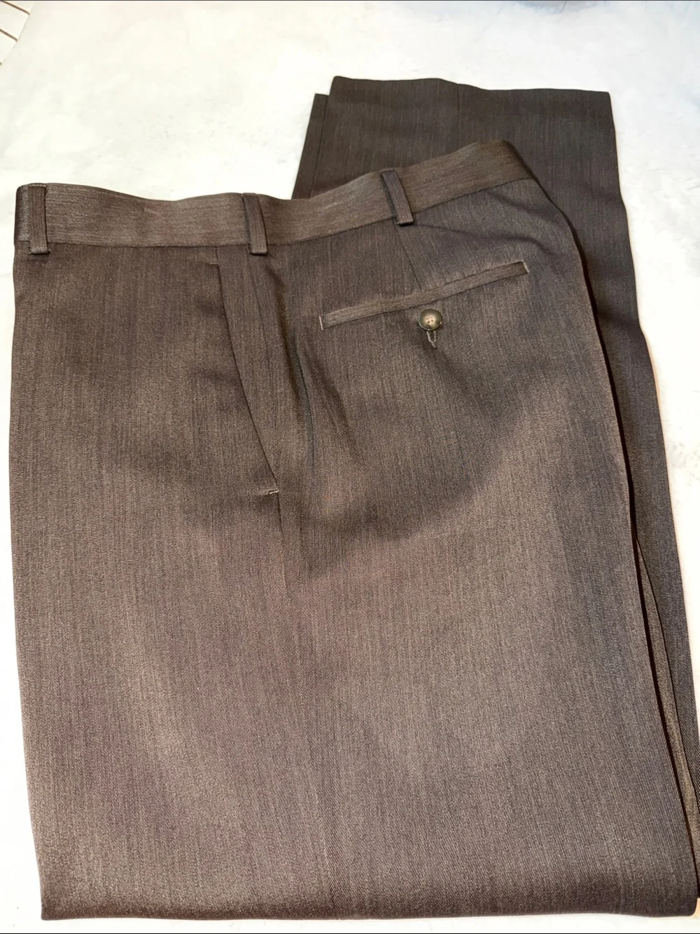 Axist Brown Men's Dress Pants with Subtle Texture 33X30